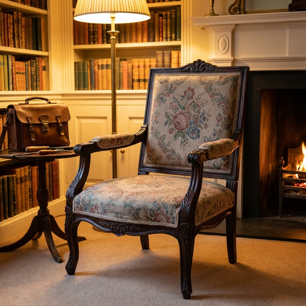 Antik Fåtölj Restaurering